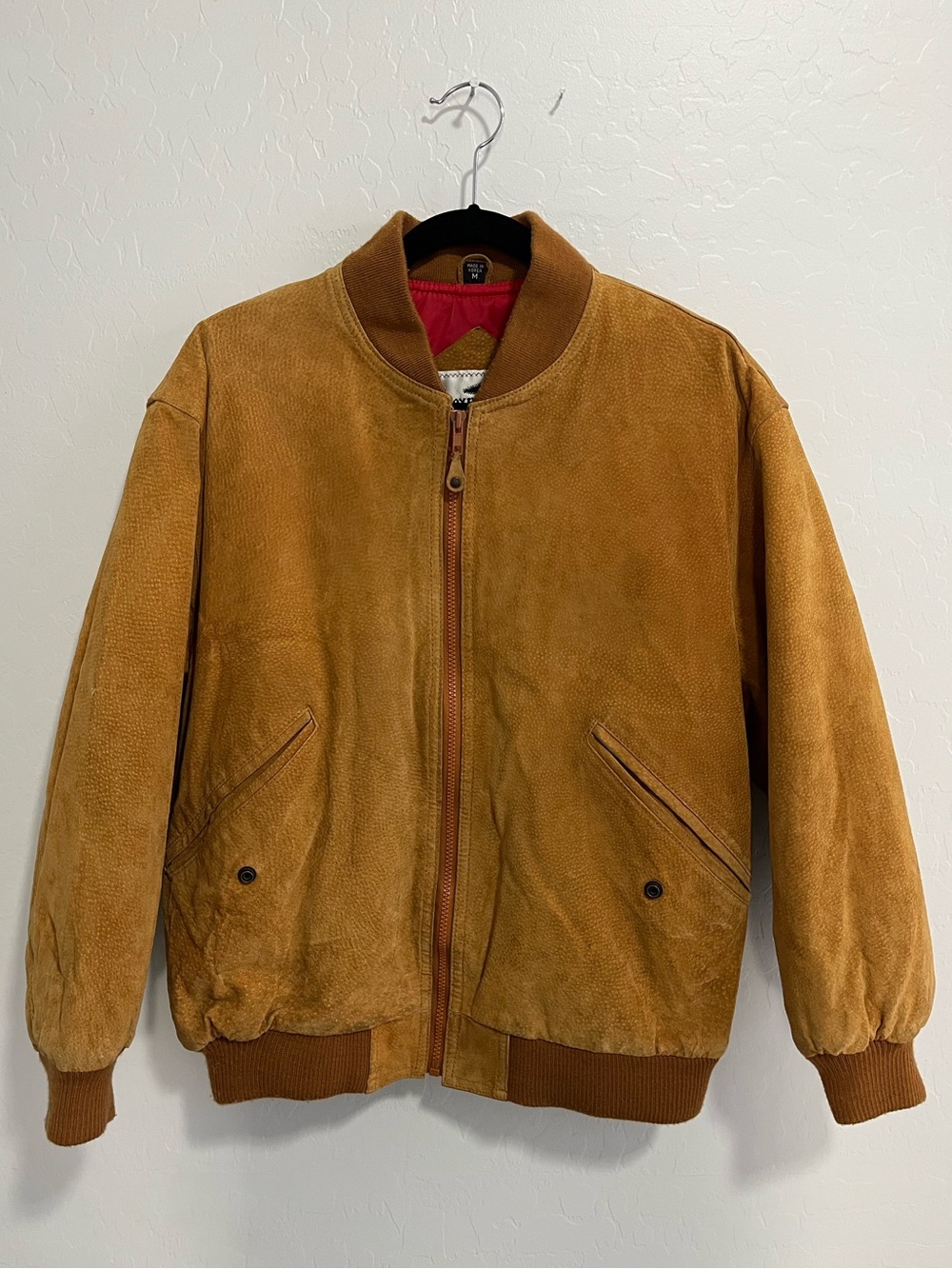Vintage Leather Bomber Jacket